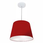 Lustre Pendente Cone Vivare Md-4155 Cúpula Em Tecido 30/40x30