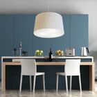 Lustre Pendente Cone Vivare Md-4156 Cúpula Em Tecido 30/45x40