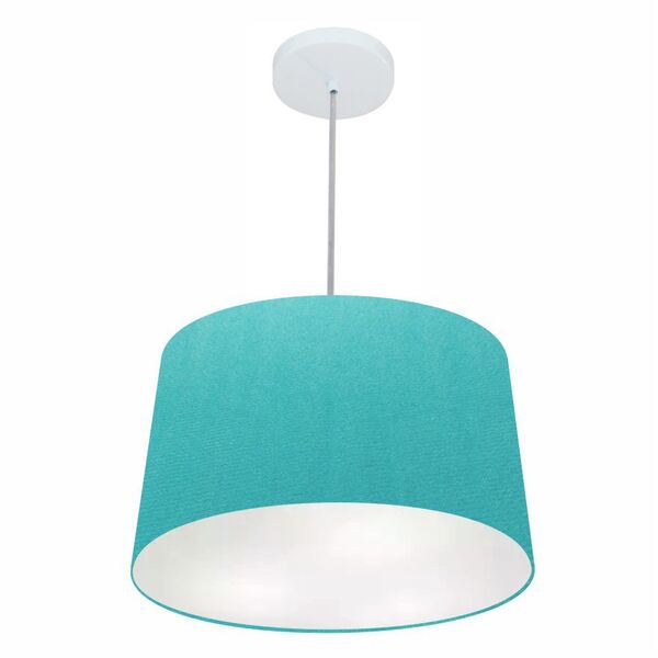 Lustre Pendente Cone Vivare Md-4156 Cúpula Em Tecido 30/45x40