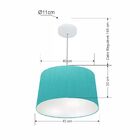 Lustre Pendente Cone Vivare Md-4156 Cúpula Em Tecido 30/45x40