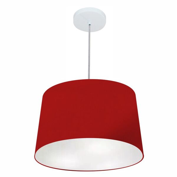 Lustre Pendente Cone Vivare Md-4156 Cúpula Em Tecido 30/45x40