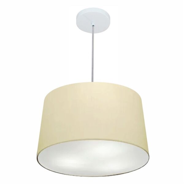Lustre Pendente Cone Vivare Md-4156 Cúpula Em Tecido 30/45x40