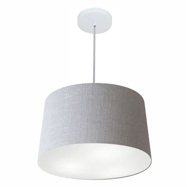 Lustre Pendente Cone Vivare Md-4156 Cúpula Em Tecido 30/45x40