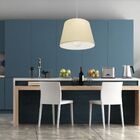 Lustre Pendente Cone Vivare Md-4240 Cúpula Em Tecido 30/40x30