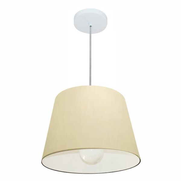 Lustre Pendente Cone Vivare Md-4240 Cúpula Em Tecido 30/40x30
