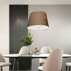 Lustre Pendente Cone Vivare Md-4240 Cúpula Em Tecido 30/40x30