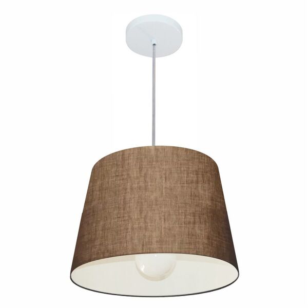 Lustre Pendente Cone Vivare Md-4240 Cúpula Em Tecido 30/40x30