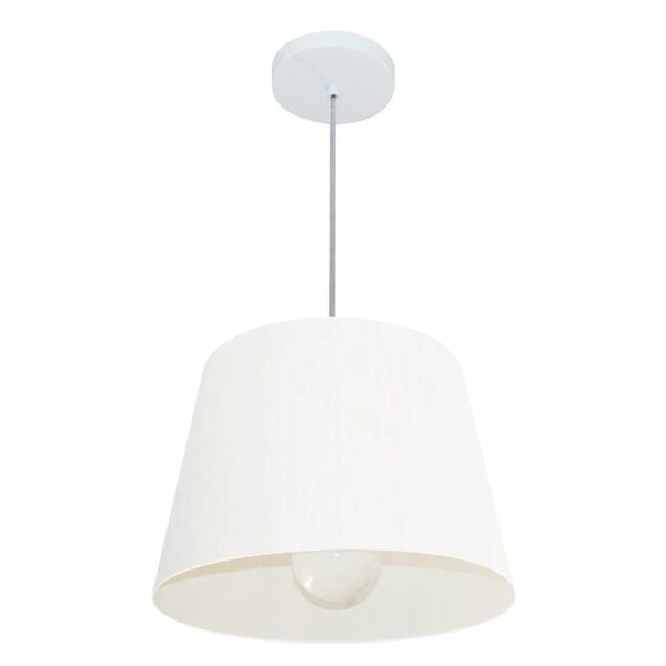 Lustre Pendente Cone Vivare Md-4240 Cúpula Em Tecido 30/40x30