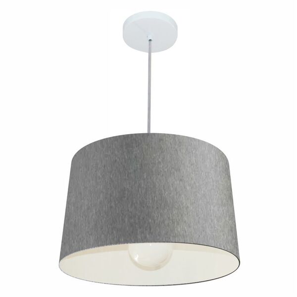 Lustre Pendente Cone Vivare Md-4241 Cúpula Em Tecido 30/45x40