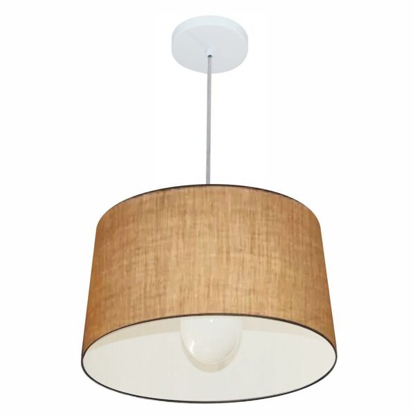 Lustre Pendente Cone Vivare Md-4241 Cúpula Em Tecido 30/45x40
