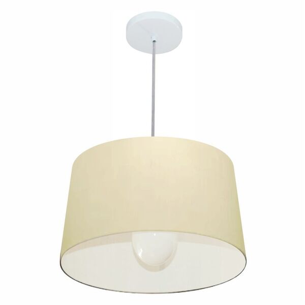 Lustre Pendente Cone Vivare Md-4241 Cúpula Em Tecido 30/45x40