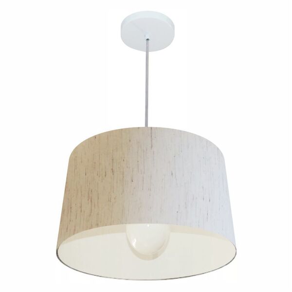 Lustre Pendente Cone Vivare Md-4241 Cúpula Em Tecido 30/45x40