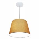 Lustre Pendente Cone Vivare Md-4246 Cúpula Em Tecido 30/40x30