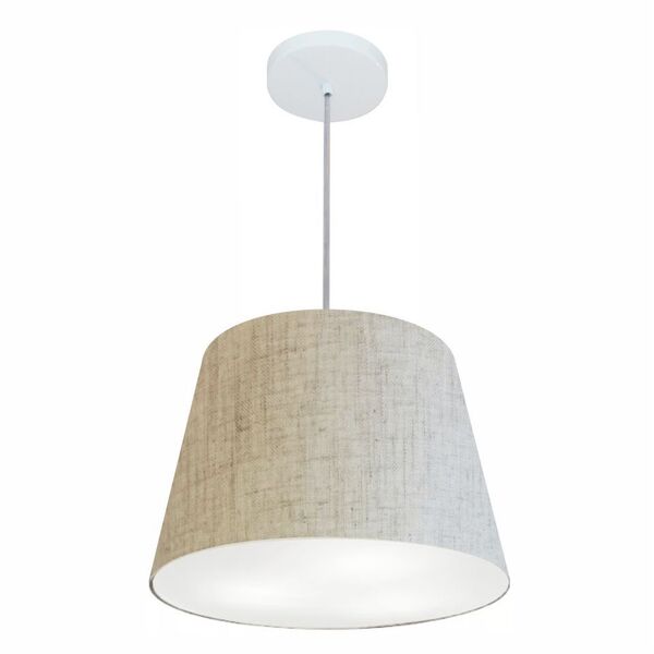 Lustre Pendente Cone Vivare Md-4246 Cúpula Em Tecido 30/40x30