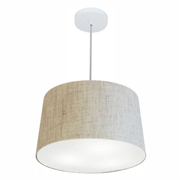Lustre Pendente Cone Vivare Md-4247 Cúpula Em Tecido 30/45x40