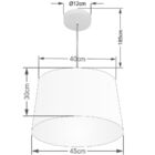 Lustre Pendente Cone Vivare Md-4247 Cúpula Em Tecido 30/45x40