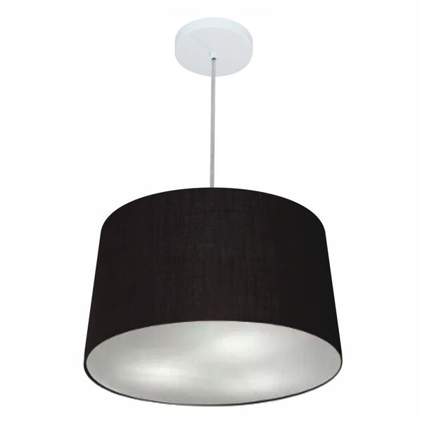 Lustre Pendente Cone Vivare Md-4247 Cúpula Em Tecido 30/45x40