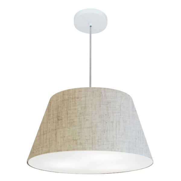 Lustre Pendente Cone Vivare Md-4248 Cúpula Em Tecido 30/50x35