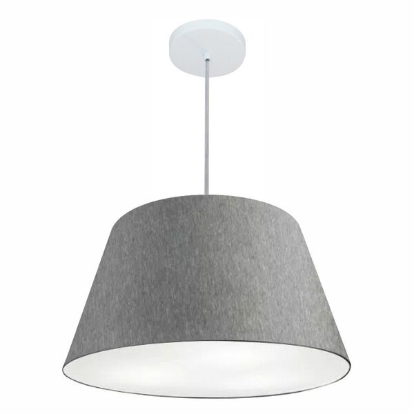Lustre Pendente Cone Vivare Md-4248 Cúpula Em Tecido 30/50x35
