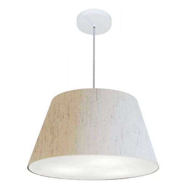 Lustre Pendente Cone Vivare Md-4248 Cúpula Em Tecido 30/50x35