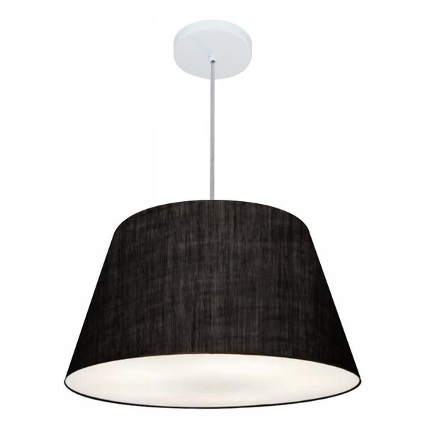 Lustre Pendente Cone Vivare Md-4248 Cúpula Em Tecido 30/50x35