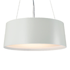 Lustre Pendente Cônico Madeira Branco Laca - 50cm