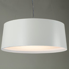 Lustre Pendente Cônico Madeira Branco Laca - 50cm