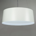 Lustre Pendente Cônico Madeira Branco Laca - 50cm