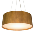 Lustre Pendente Cônico Madeira Freijó - 40cm