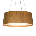 Lustre Pendente Cônico Madeira Freijó - 50cm