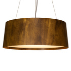 Lustre Pendente Cônico Madeira Imbuia - 70cm