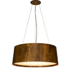 Lustre Pendente Cônico Madeira Imbuia - 70cm