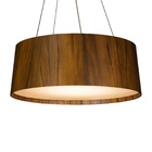 Lustre Pendente Cônico Madeira Teca Escura - 50cm