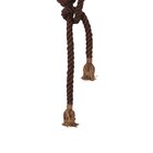 Lustre Pendente Corda Para 2 Lâmpadas E27 Marrom Bivolt
