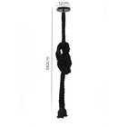 Lustre Pendente Corda Para 2 Lâmpadas E27 Preto Bivolt