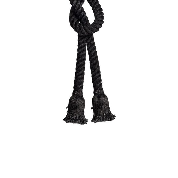 Lustre Pendente Corda Para 2 Lâmpadas E27 Preto Bivolt