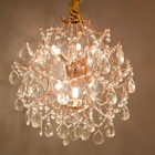 Lustre Pendente Cristais Dourado 6g9 40cm