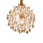 Lustre Pendente Cristais Dourado 6g9 40cm