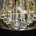 Lustre Pendente Cristais Legítimos K9 Sidney Cuba Âmbar 40cm