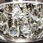 Lustre Pendente Cristais Legítimos sidney Cuba Cromada 40cm S