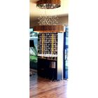 Lustre Pendente Cristal 110x80cm 10xe27 Madeira Imbuia