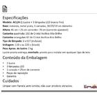 Lustre Pendente Cristal Acrílico Alto Brilho + Lâmpadas Acl24