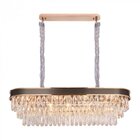 Lustre Pendente Cristal Bivolt 33x97x31cm Metal Dourado 13xe1