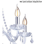 Lustre Pendente Cristal Candelabro 5 Braços