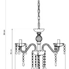 Lustre Pendente Cristal Candelabro 5 Braços