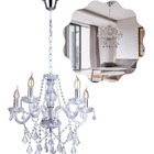 Lustre Pendente Cristal Candelabro 5 Braços