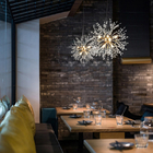 Lustre Pendente Cristal Dente De Leão 50cm Dourado Moderno Re