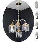 Lustre Pendente Cristal Legítimo 3 Braços + Lâmpada Acl95