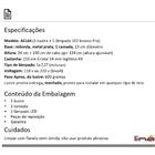 Lustre Pendente Cristal Legítimo + Lâmpada Acl64