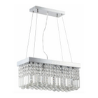 Lustre Pendente Cristal Legítimo Delicado Luxo Retangular com